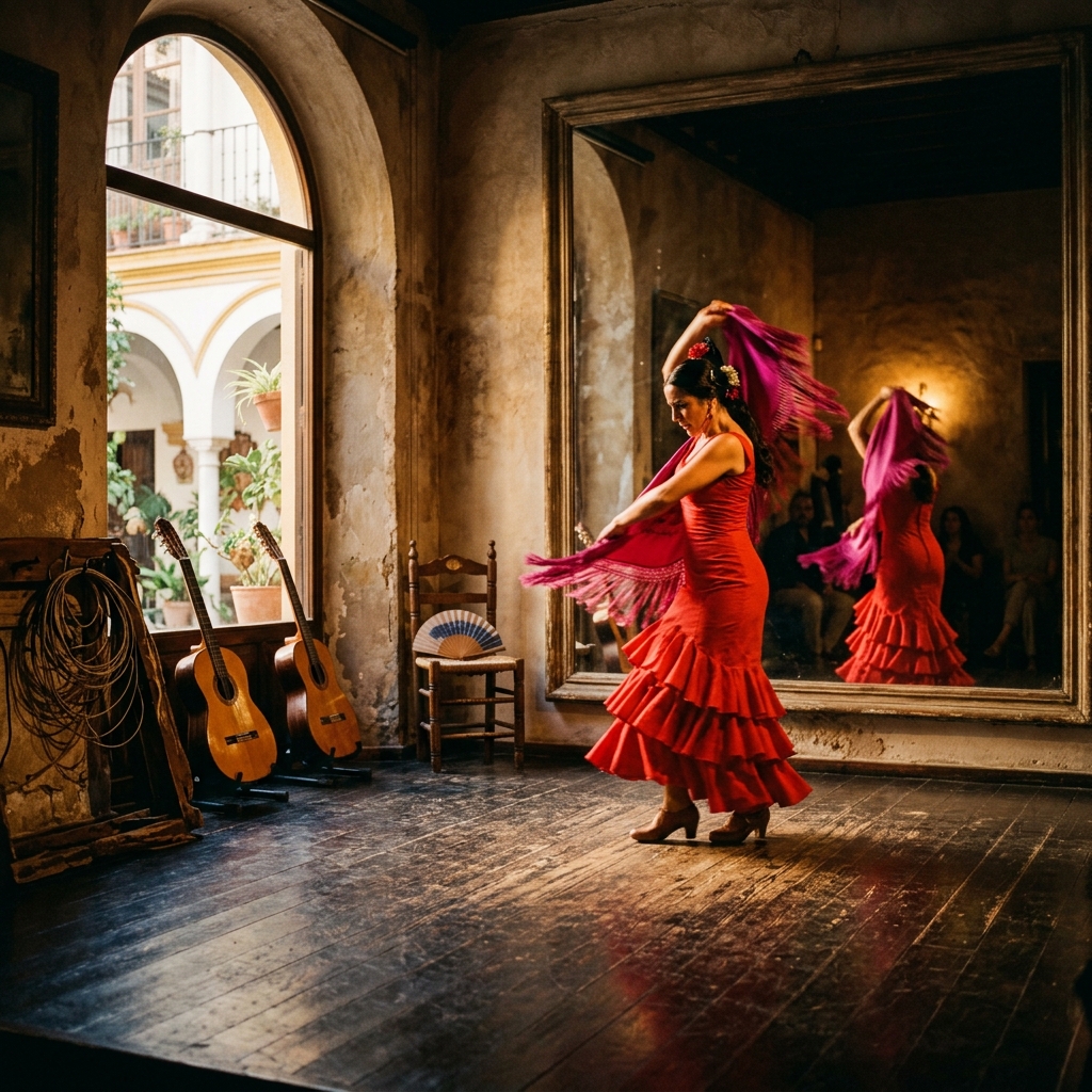 Flamenco studio interior